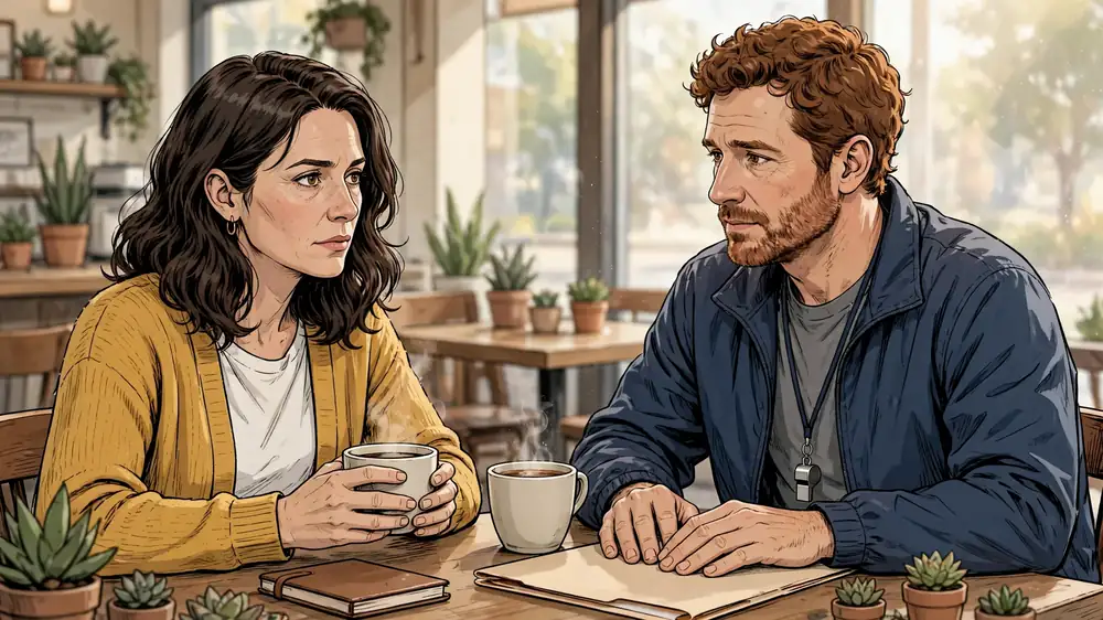 Scene from Chapter 5 of He Called Me Crazy. Then I Called Her Husband.