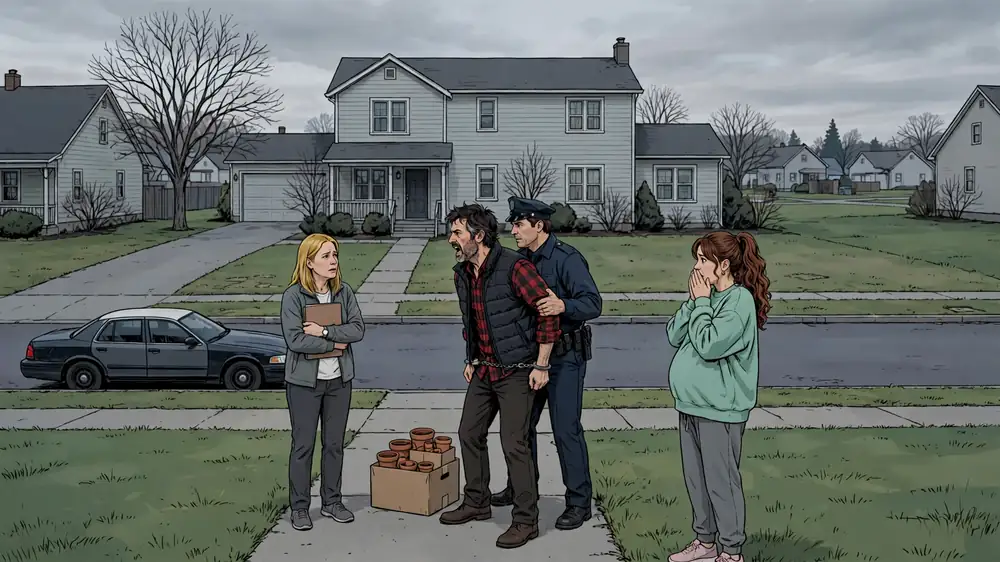 Scene from Chapter 4 of He Didn't Know I Bought Dad's Foreclosed House.