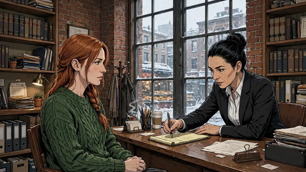 Scene from Chapter 3 of He Expected Christmas Dinner. I Had Divorce Papers.