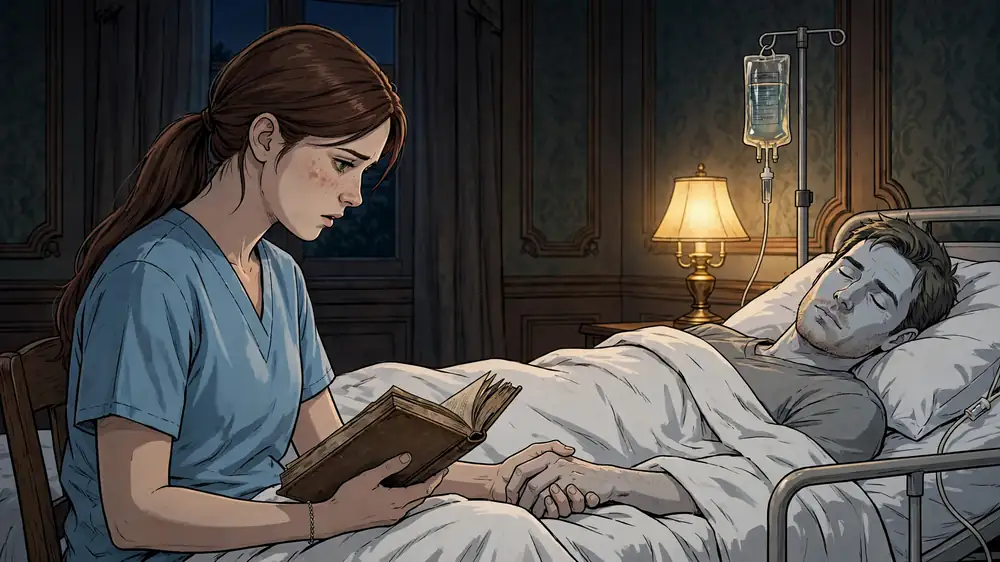 Scene from Chapter 2 of Her Comatose Husband Heard Everything