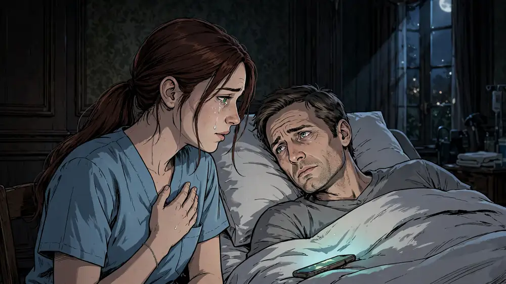 Scene from Chapter 3 of Her Comatose Husband Heard Everything
