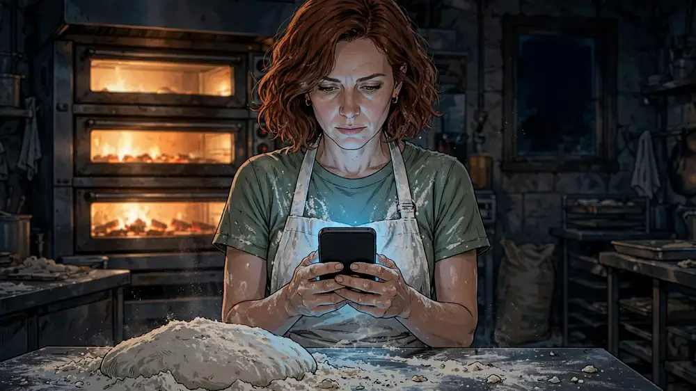 Scene from Chapter 1 of His Other Girlfriend Texted Me The Truth.