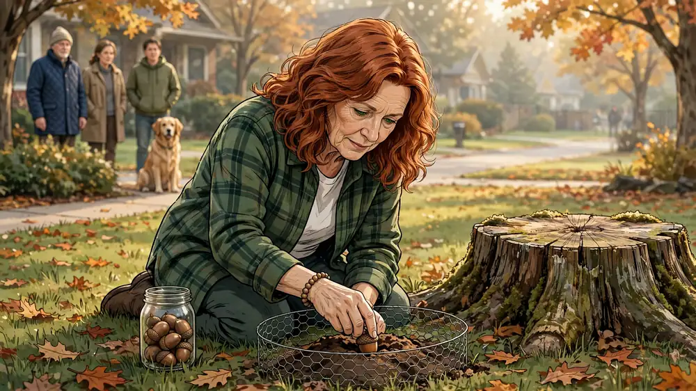 Scene from Chapter 5 of HOA President Cut Down My 100-Year-Old Oak Tree.