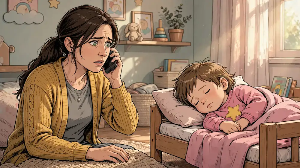 Scene from Chapter 3 of MIL Secretly Cut My Daughter's Hair Behind My Back