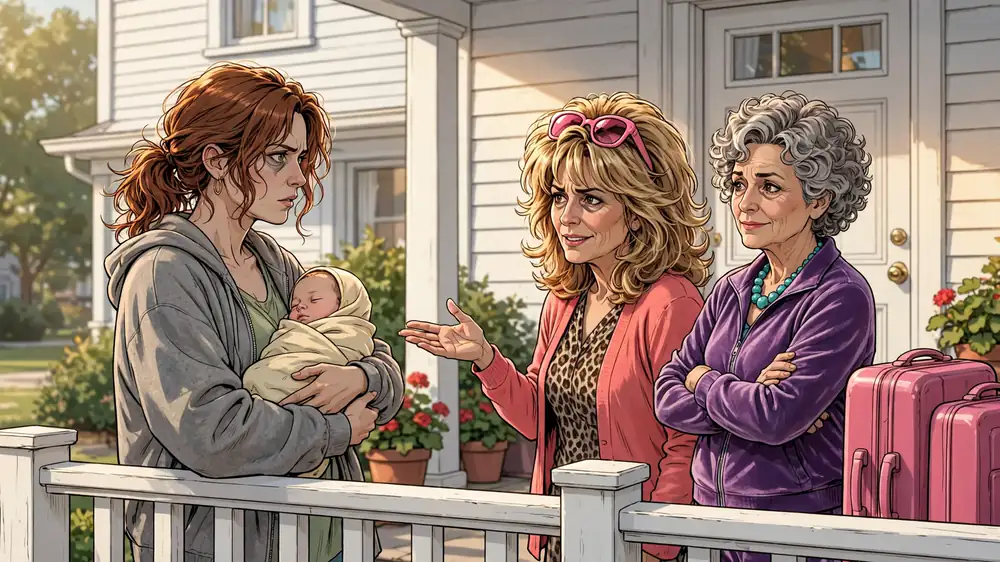 Scene from Chapter 1 of MIL Showed Up Unannounced After My Emergency C-Section