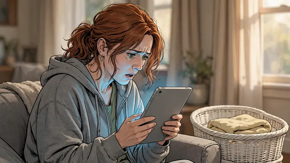 Scene from Chapter 2 of MIL Showed Up Unannounced After My Emergency C-Section