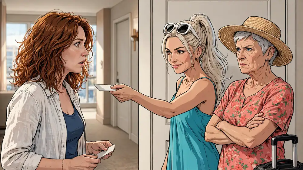 Scene from Chapter 1 of My Family Demanded My Oceanfront Suite Because I'm Single