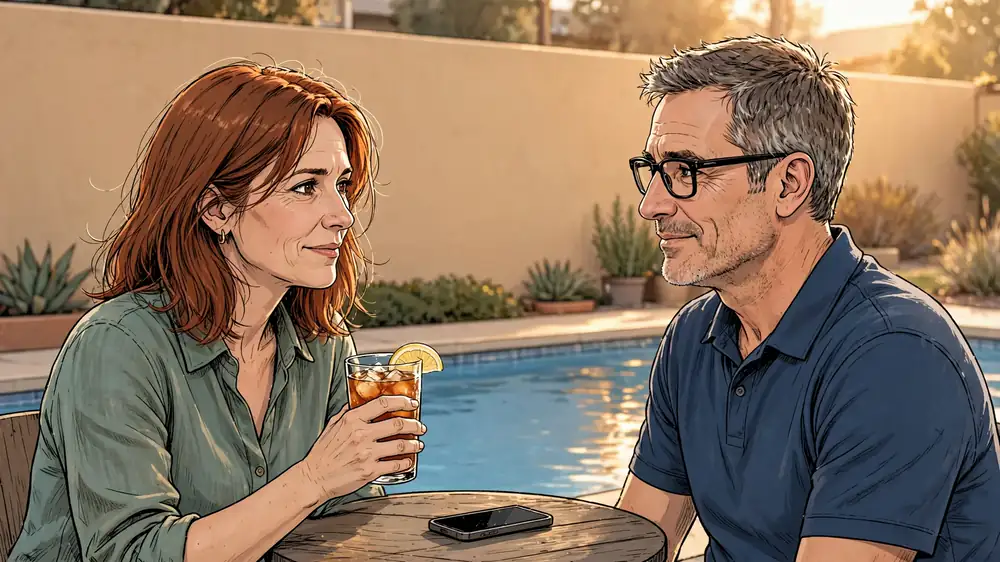 Scene from Chapter 5 of Neighbors Tore Down My Fence to Use My Pool