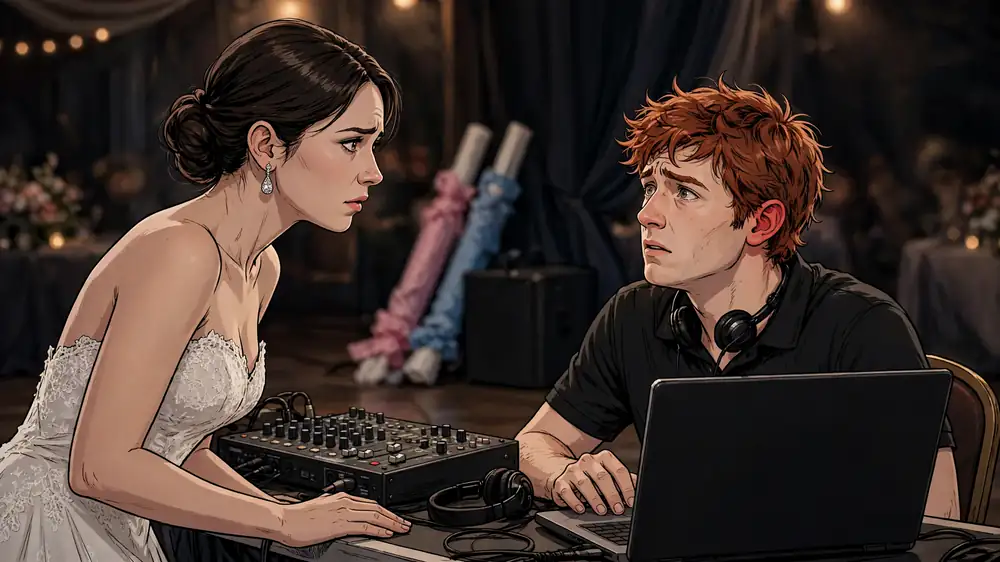 Scene from Chapter 2 of She Hijacked My Wedding. So I Sent Her the Bill.