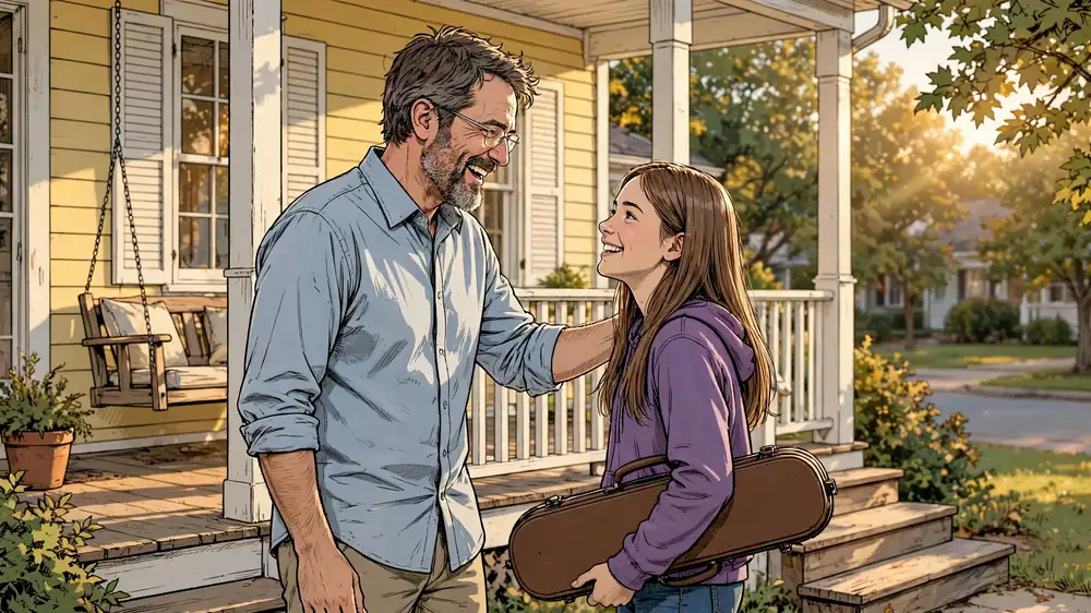 Scene from Chapter 2 of Twenty Years Married. One Hidden Daughter.