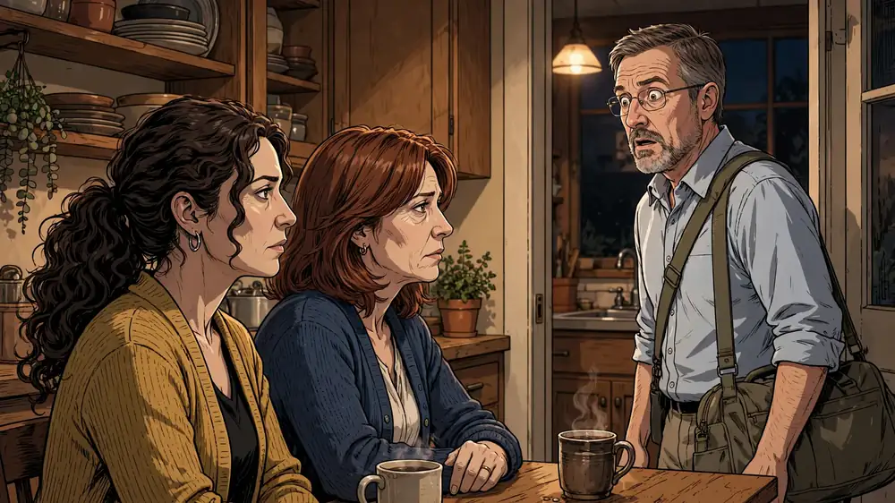 Scene from Chapter 4 of Twenty Years Married. One Hidden Daughter.